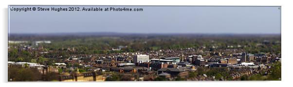 Guildford Panoramic Tilt Shift Acrylic by Steve Hughes