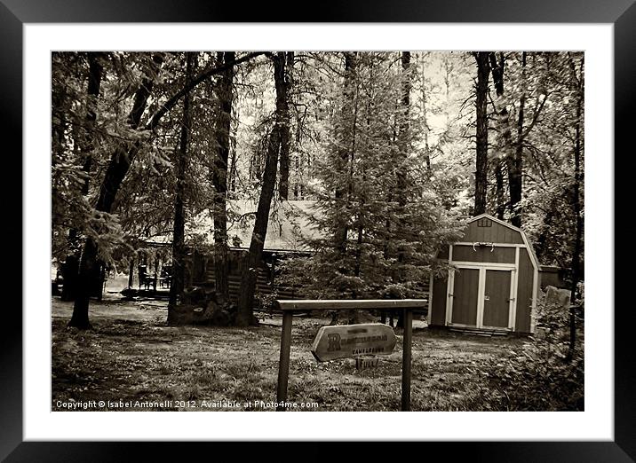 Cabins and Campgrounds Framed Mounted Print by Isabel Antonelli