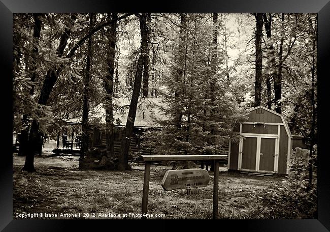 Cabins and Campgrounds Framed Print by Isabel Antonelli