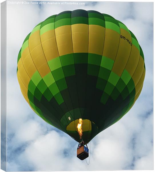 Hot Air Balloon Canvas Print by Zoe Ferrie