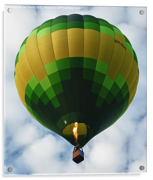 Hot Air Balloon Acrylic by Zoe Ferrie