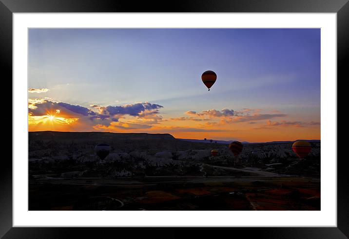 Daybreak over Cappadocia Framed Mounted Print by Arfabita  