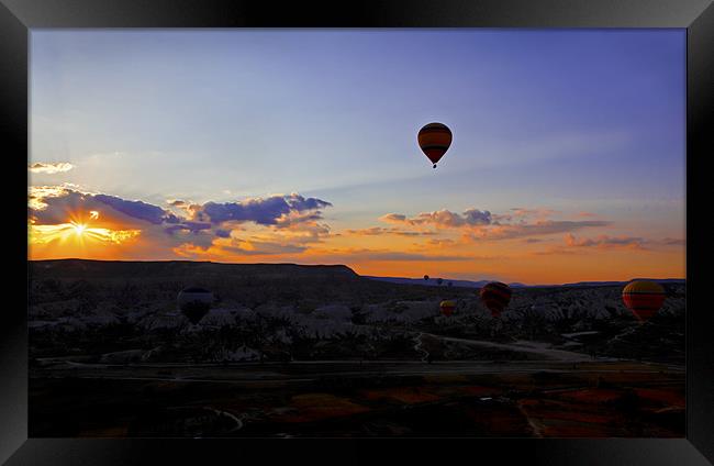 Daybreak over Cappadocia Framed Print by Arfabita  