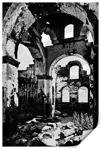 Interior Kizil Kilsie Red Church Cappadocia Print by Arfabita  