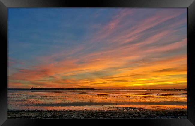 Sandbanks Spectacular Sunset Framed Print by Jennie Franklin