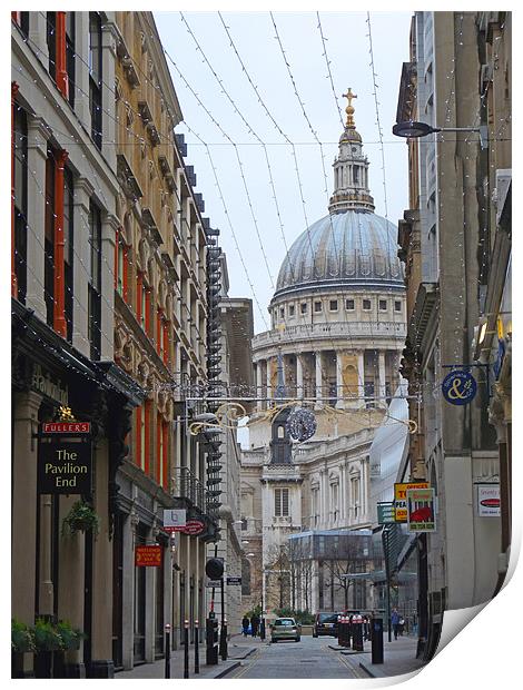 St Pauls Cathedral Print by Noreen Linale