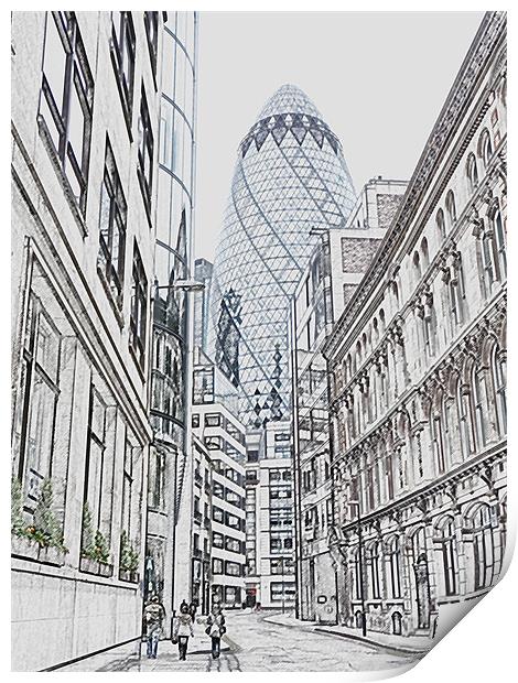 The Gherkin Print by Noreen Linale