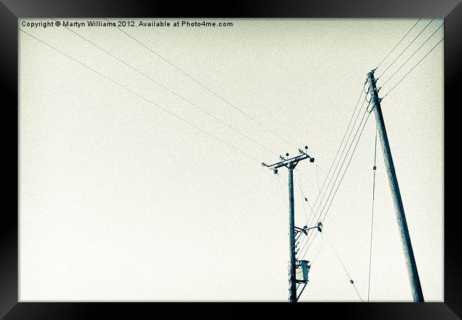 Power Lines Framed Print by Martyn Williams