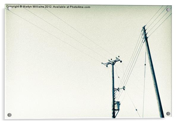 Power Lines Acrylic by Martyn Williams