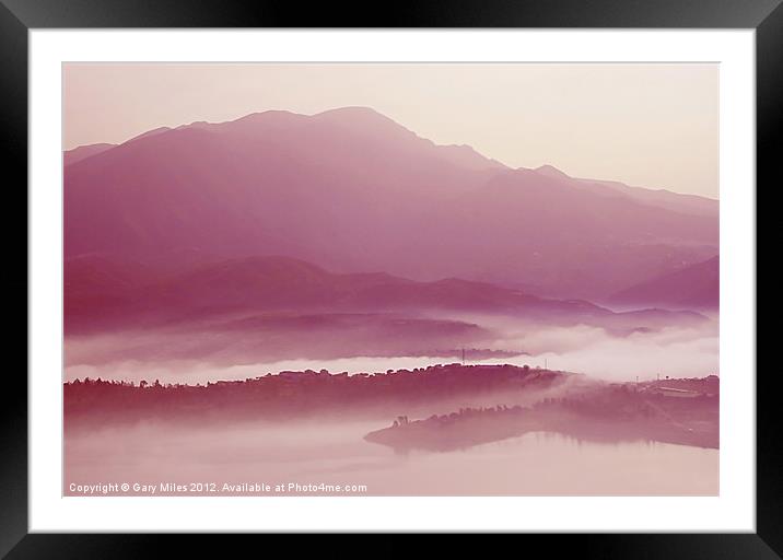 Low cloud Framed Mounted Print by Gary Miles