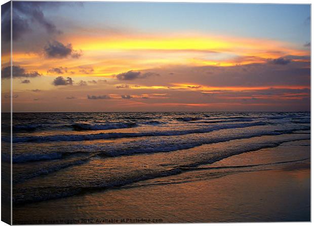 Impressed Upon Sunset Canvas Print by Susan Medeiros
