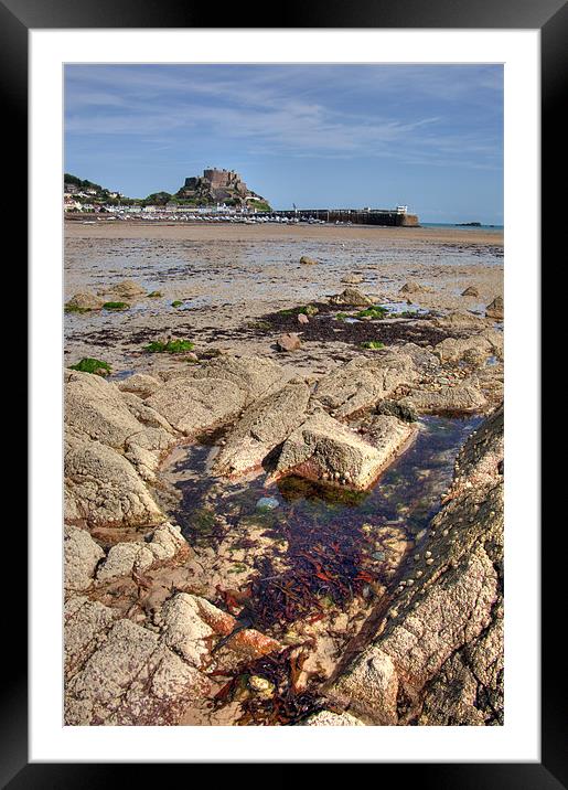 Mont Orgueil Castle Framed Mounted Print by Gail Johnson