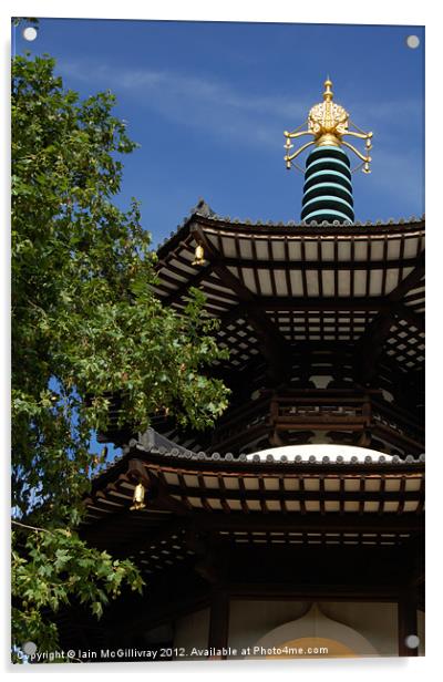 Peace Pagoda Acrylic by Iain McGillivray