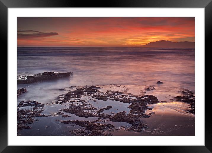 SUNSET IN MARBELLA Framed Mounted Print by Guido Montañes