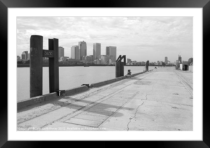 Docklands Skyline Framed Mounted Print by Iain McGillivray