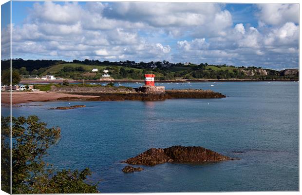 St Catherines Bay and Archirondel Tower Canvas Print by Gail Johnson