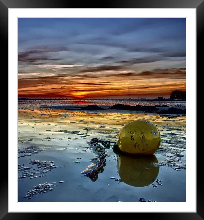 The Bouy at Sunset Framed Mounted Print by Jennie Franklin