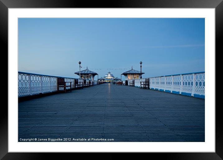 A Walk Down The Pier Framed Mounted Print by J Biggadike