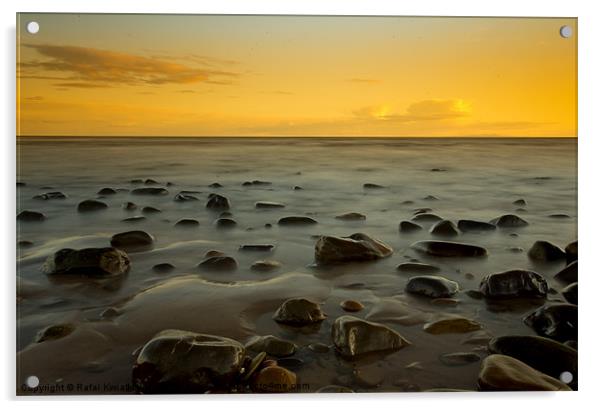 St. Bees sunset Acrylic by R K Photography