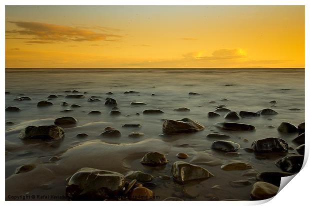 St. Bees sunset Print by R K Photography