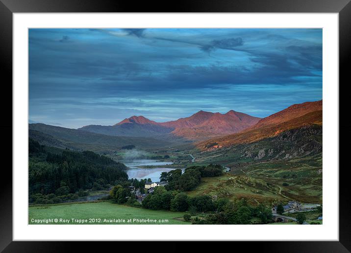 Capel Curig and Snowdon Framed Mounted Print by Rory Trappe