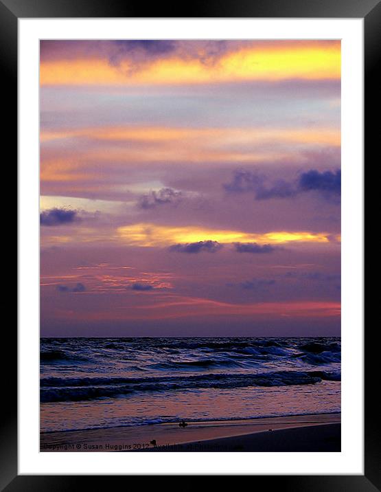 Colorful End Of The Day Framed Mounted Print by Susan Medeiros