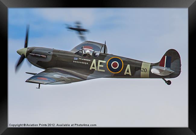 Spitfire MkVB AE-A Framed Print by Oxon Images