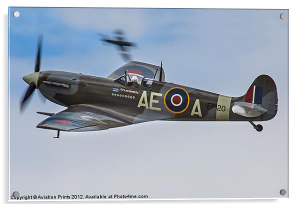 Spitfire MkVB AE-A Acrylic by Oxon Images