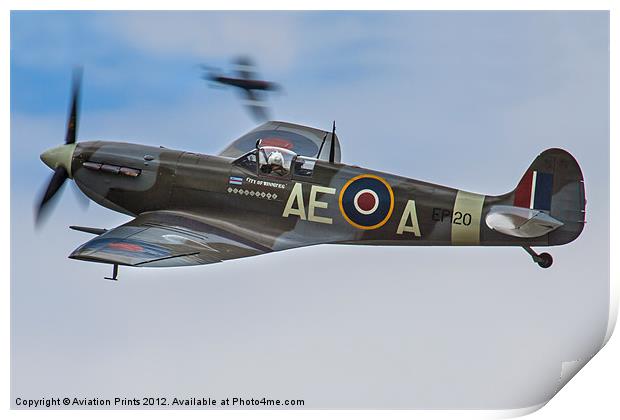 Spitfire MkVB AE-A Print by Oxon Images