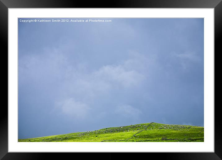 Top of green hill Framed Mounted Print by Kathleen Smith (kbhsphoto)