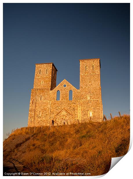 Reculver Towers Print by Dawn O'Connor