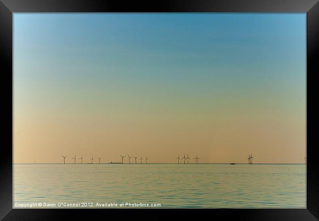 Thanet Wind Farm Framed Print by Dawn O'Connor