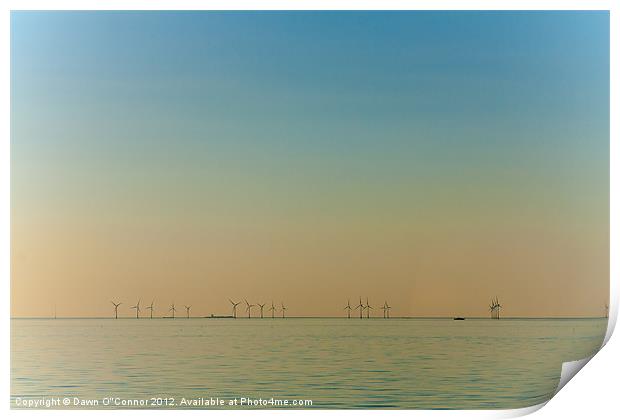 Thanet Wind Farm Print by Dawn O'Connor