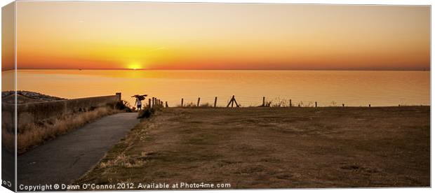 Reculver Sunset Canvas Print by Dawn O'Connor