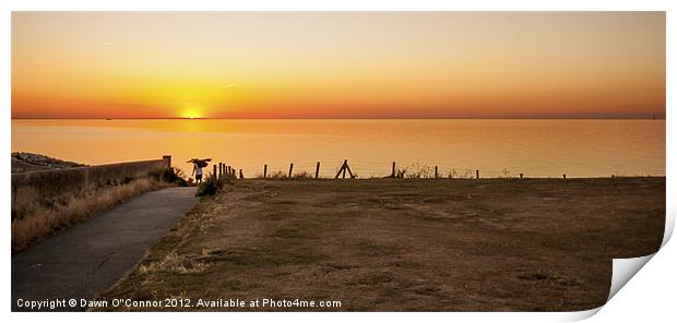 Reculver Sunset Print by Dawn O'Connor
