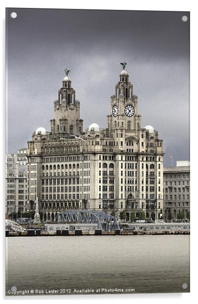 Royal Liver Buildings, Liverpool Acrylic by Rob Lester