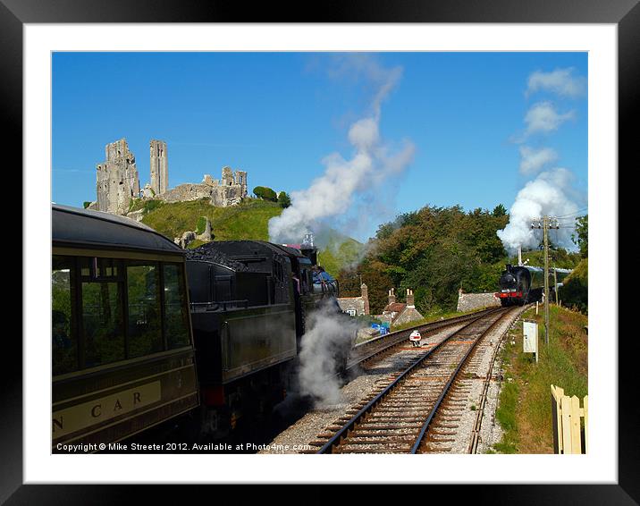Passing at Corfe Framed Mounted Print by Mike Streeter