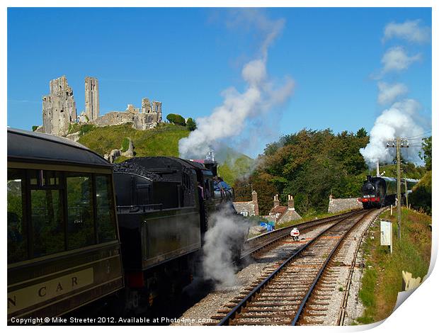 Passing at Corfe Print by Mike Streeter