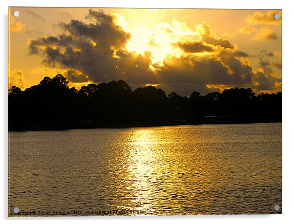 Lagoon Sunset Acrylic by Susan Medeiros