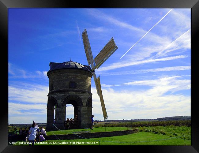 CHESTERTON WINDMILL IN SAIL Framed Print by David Atkinson