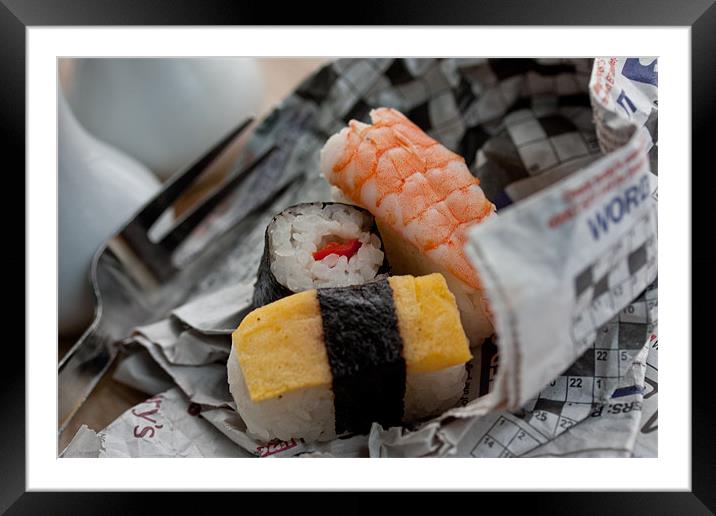 Sushi And Chips Framed Mounted Print by Gemma Davis