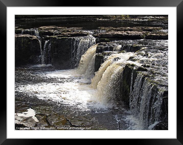 Aysgarth Falls Framed Mounted Print by Steven Watson