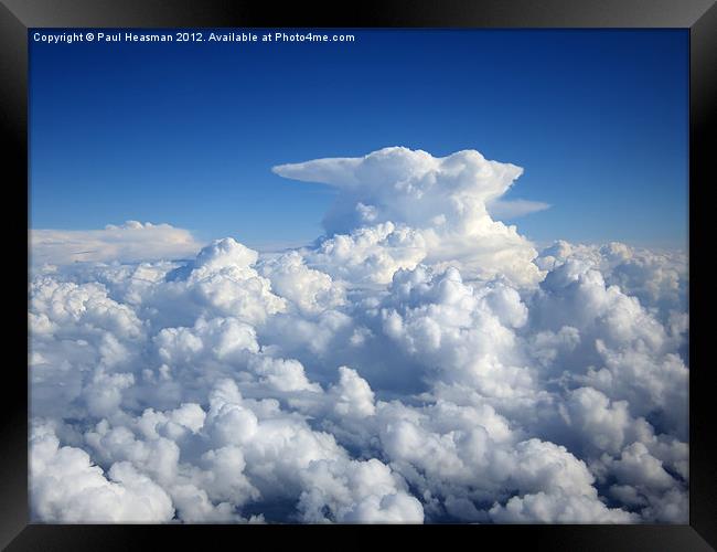 Cumulonimbus Thunderstorm cloud Framed Print by P H