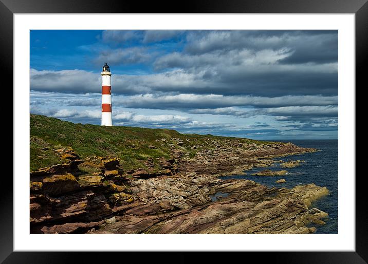 Tarbet Ness Lighthouse Framed Mounted Print by Jacqi Elmslie