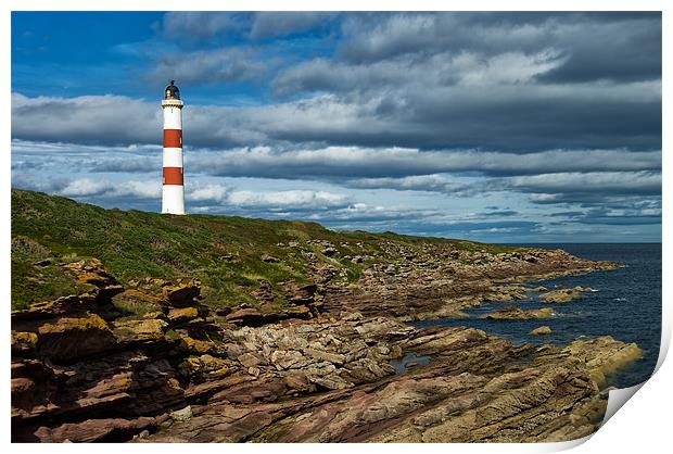 Tarbet Ness Lighthouse Print by Jacqi Elmslie