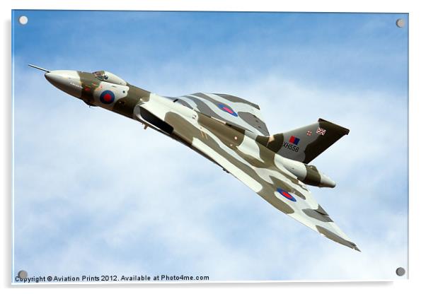 Avro Vulcan XH558 Acrylic by Oxon Images