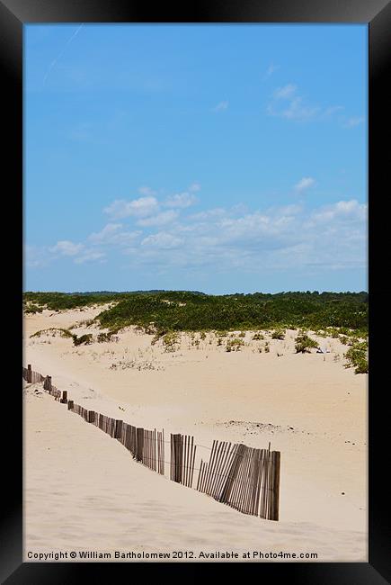Dune Fence Framed Print by Beach Bum Pics