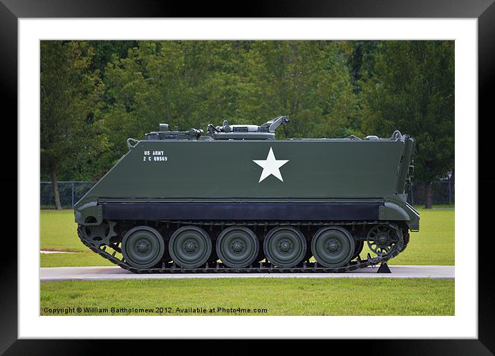 M113 Personnel Carrier Framed Mounted Print by Beach Bum Pics