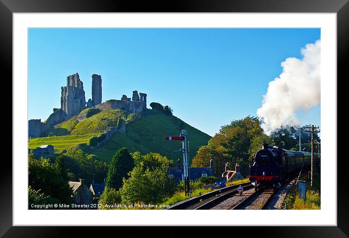 Approaching Corfe 5 Framed Mounted Print by Mike Streeter