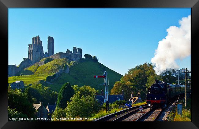 Approaching Corfe 5 Framed Print by Mike Streeter
